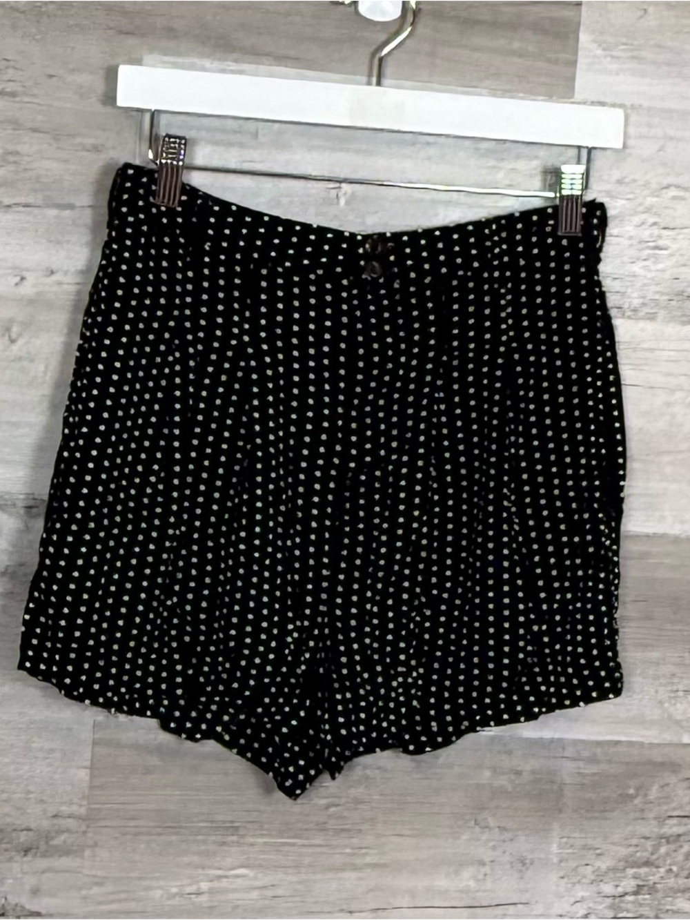 Free People Magdalene Polka Dot High Waist Shorts Black White Size 0 - Picture 7 of 7